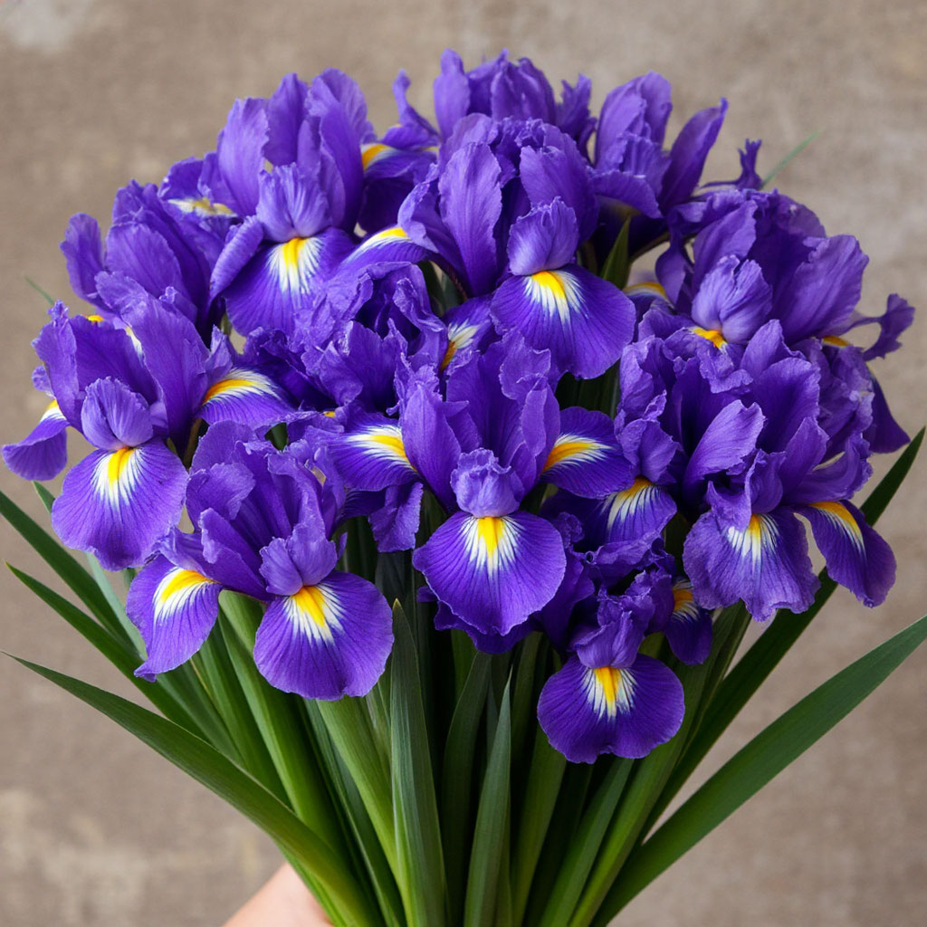 Ирисы в букетах. Тренды