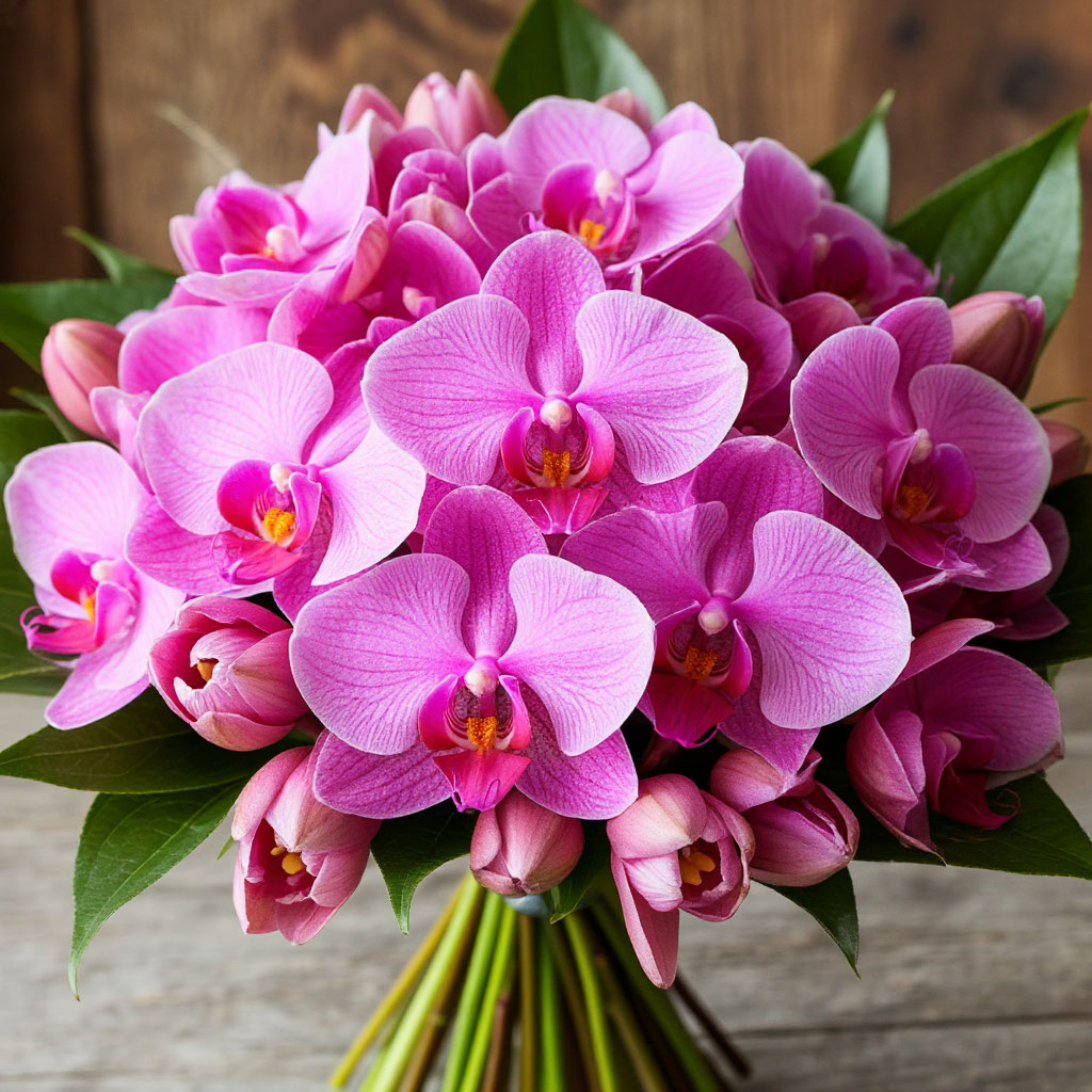 Орхидея в букетах. Тренды