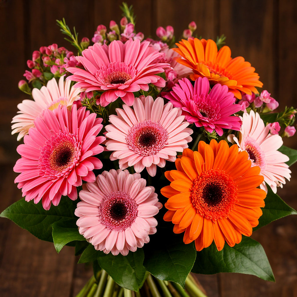 Герберы в букетах. Тренды