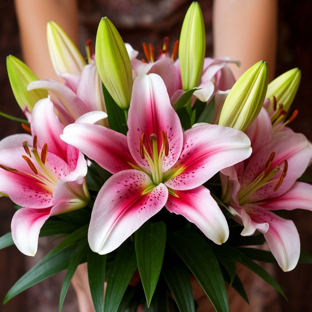 Лилии в букетах. Тренды