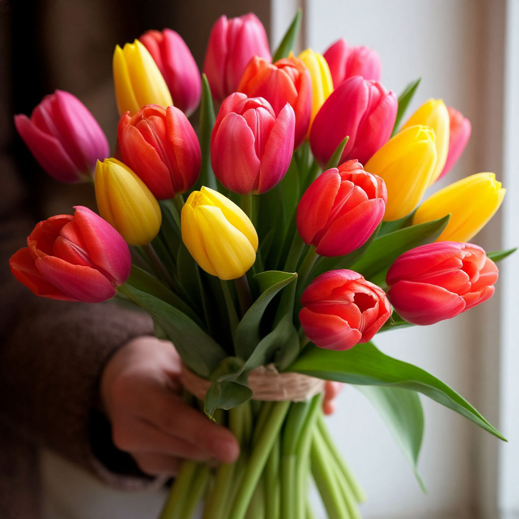 Тюльпаны в букетах. Тренды